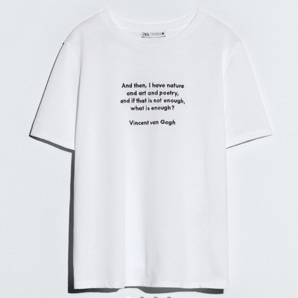 Zara Van Gogh t-shirt white